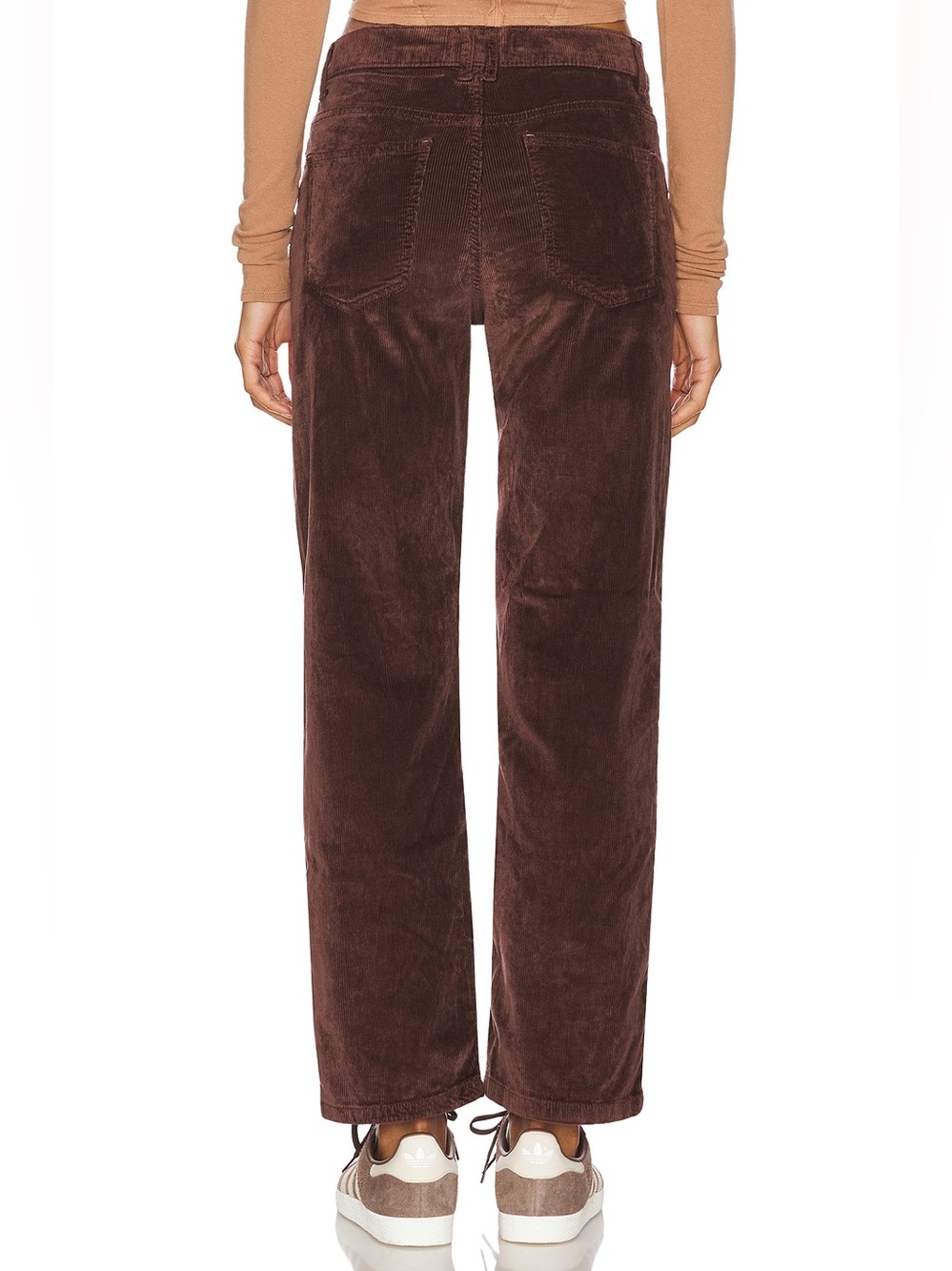 Free People x We The Free Risk Taker Cord Straight Leg in Chocolate Truffle - Picture 3 of 10